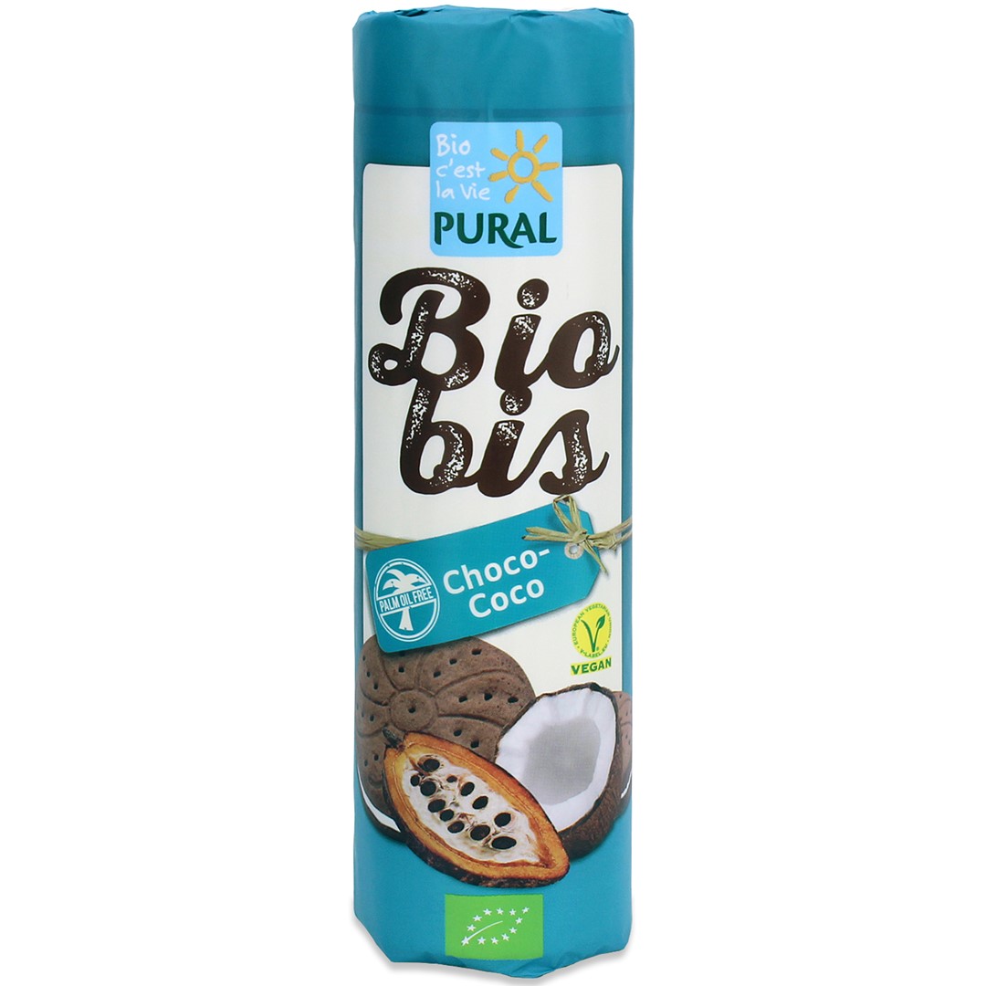 CIASTKA MARKIZY KAKAOWE Z KREMEM KOKOSOWYM BIO 300 g - PURAL (BIO BIS)