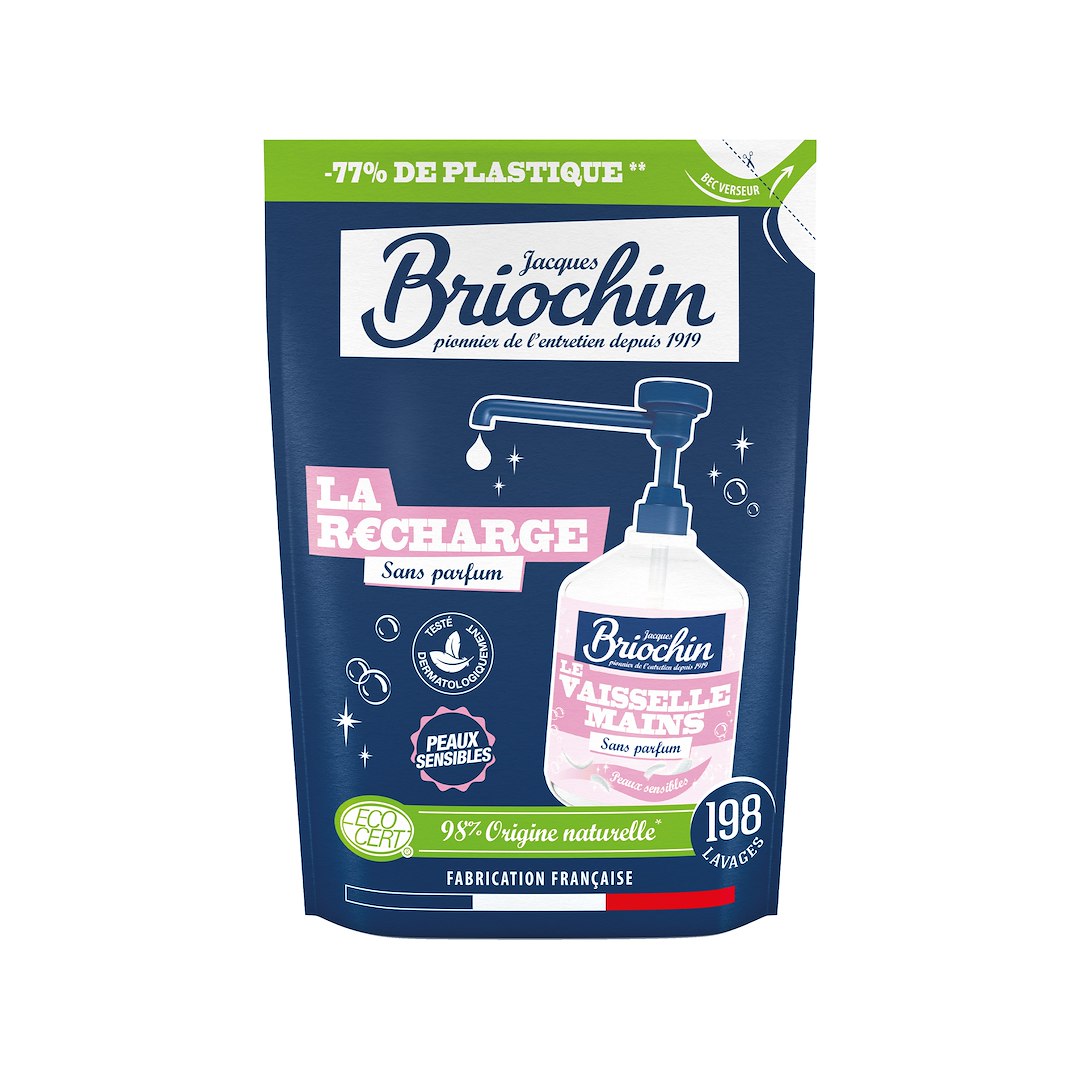 ŻEL DO MYCIA NACZYŃ I RĄK NA BAZIE MYDŁA MARSYLSKIEGO (UZUPEŁNIENIE) ECO 450 ml - BRIOCHIN