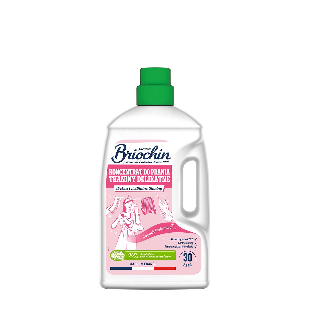 PŁYN DO PRANIA DELIKATNYCH UBRAŃ (KONCENTRAT) ECO 1,35 L (30 PRAŃ) - BRIOCHIN