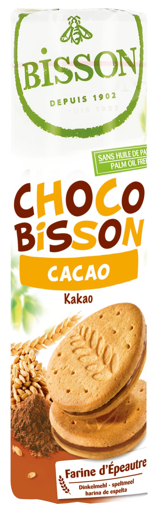 CIASTKA MARKIZY ORKISZOWE Z KREMEM KAKAOWYM BIO 300 g - BISSON