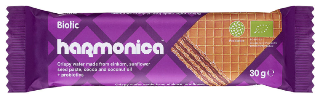 WAFELEK Z SAMOPSZY Z KREMEM MLECZNO - KAKAOWYM Z PROBIOTYKAMI BIO 30 g - HARMONICA