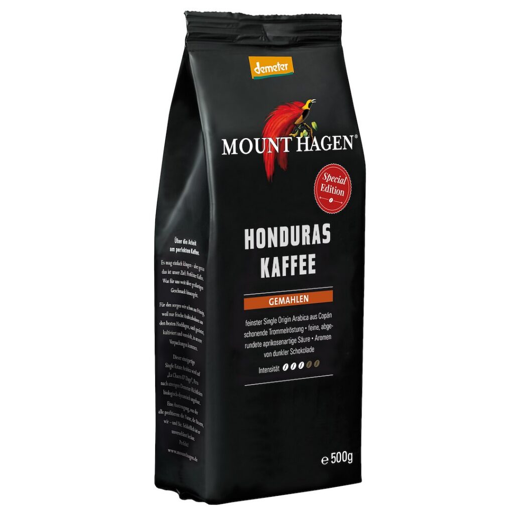 KAWA MIELONA ARABICA 100 % HONDURAS DEMETER BIO 500 g - MOUNT HAGEN