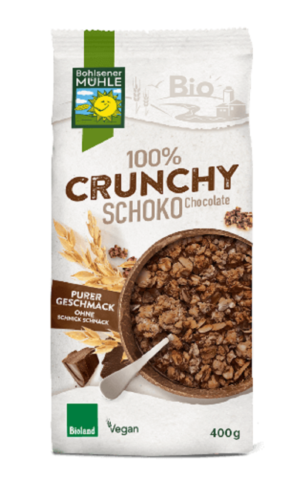 CRUNCHY CZEKOLADOWE BIO 400 g - BOHLSENER MUEHLE