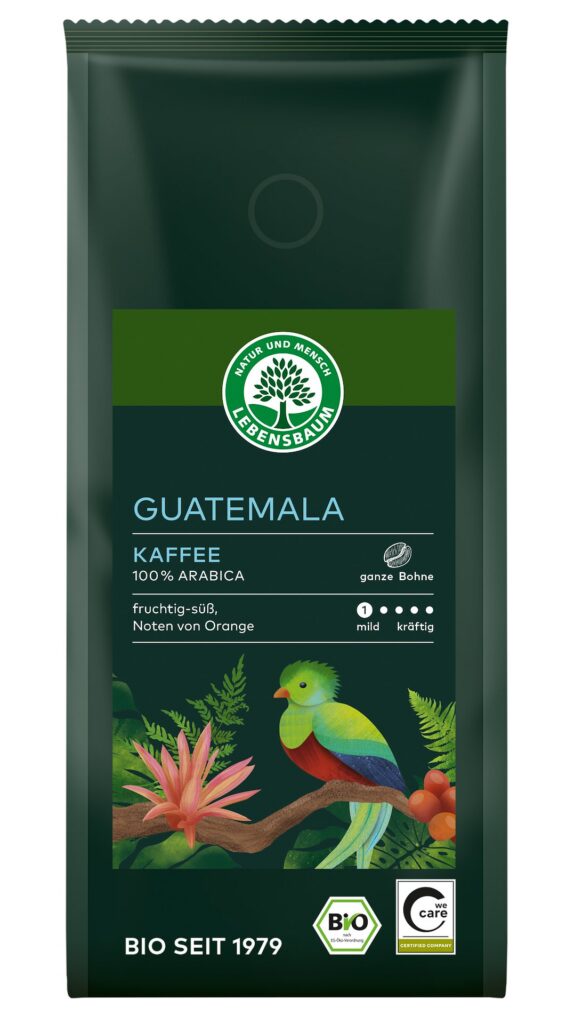 KAWA ZIARNISTA ARABICA 100 % GWATEMALA BIO 250 g - LEBENSBAUM
