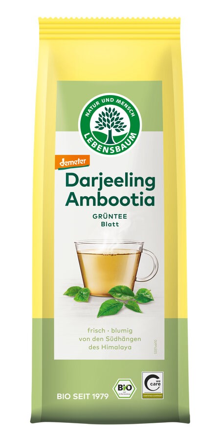 HERBATA ZIELONA LIŚCIASTA DARJEELING DEMETER BIO 50 g - LEBENSBAUM