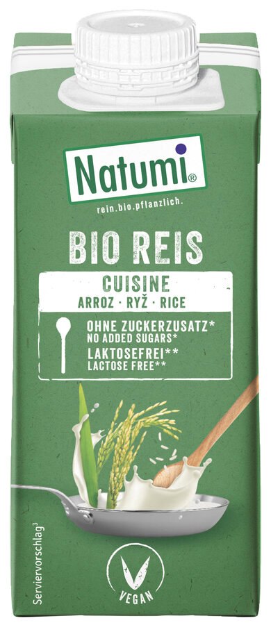 KREM RYŻOWY DO GOTOWANIA I PIECZENIA BEZ DODATKU CUKRÓW BIO 200 ml - NATUMI