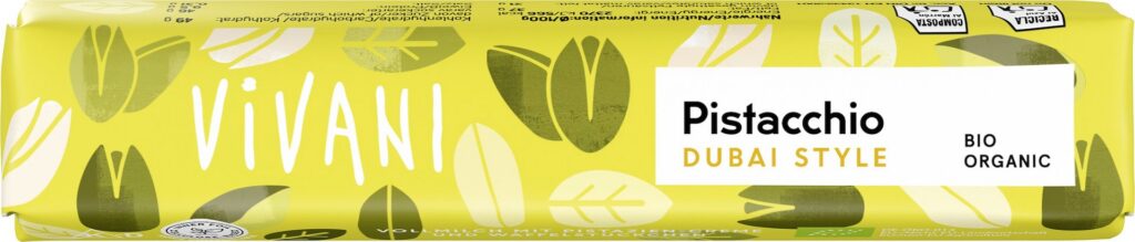 BATON PISTACJOWY W STYLU DUBAJSKIM BIO 40 g - VIVANI
