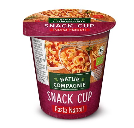 DANIE BŁYSKAWICZNE W KUBKU PASTA NAPOLI BEZ DODATKU CUKRÓW BIO 59 g - NATUR COMPAGNIE