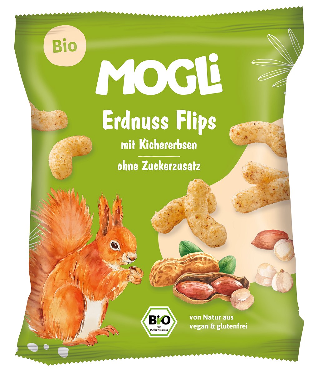 CHRUPKI O SMAKU ORZESZKÓW ZIEMNYCH BIO 30 g - MOGLI