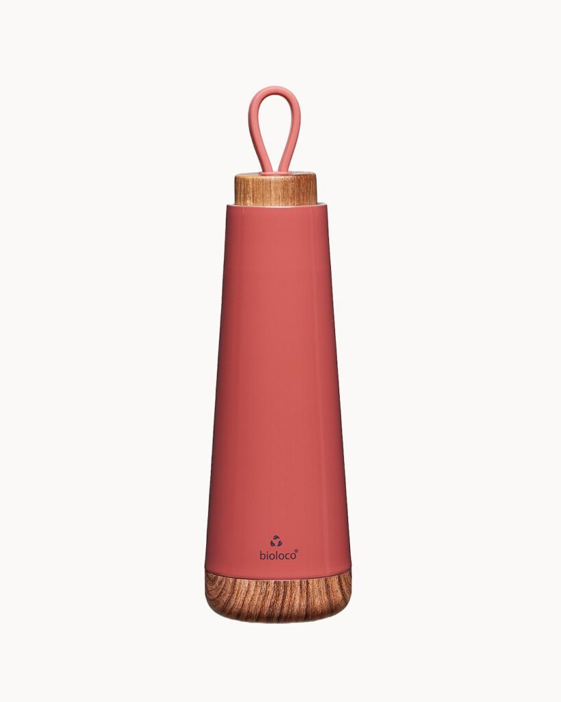 BUTELKA TERMICZNA Z SILIKONOWYM UCHWYTEM RUDA 500 ml - CHIC-MIC