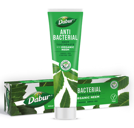 PASTA DO ZĘBÓW PRZECIWBAKTERYJNA Z NEEM BEZ FLUORU 100 ml - DABUR