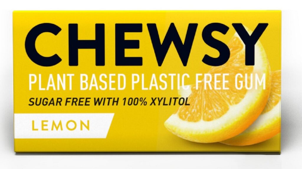 GUMA DO ŻUCIA Z KSYLITOLEM O SMAKU CYTRYNOWYM (10 szt.) 15 g  - CHEWSY