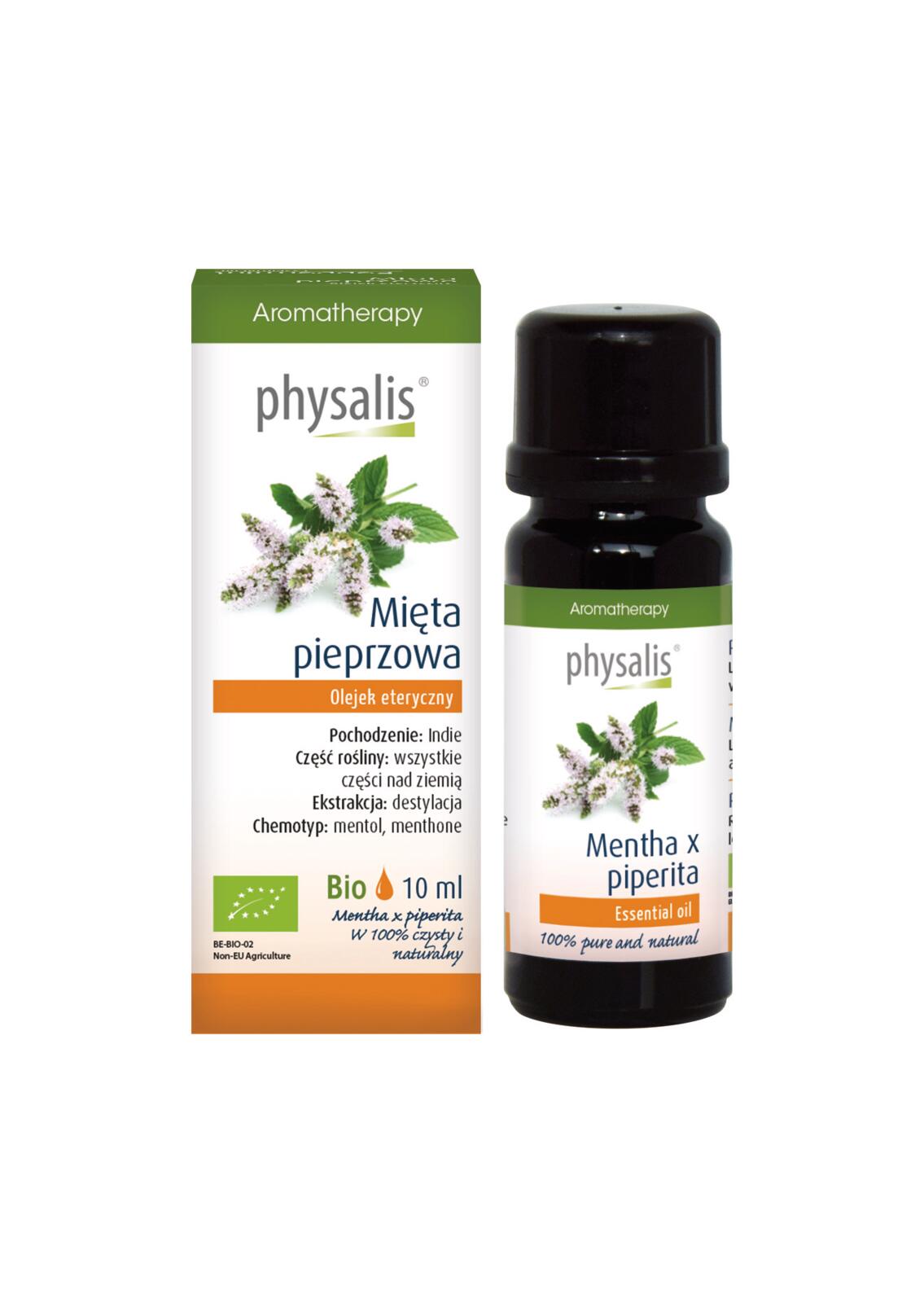 OLEJEK ETERYCZNY MIĘTA PIEPRZOWA BIO 10 ml - PHYSALIS