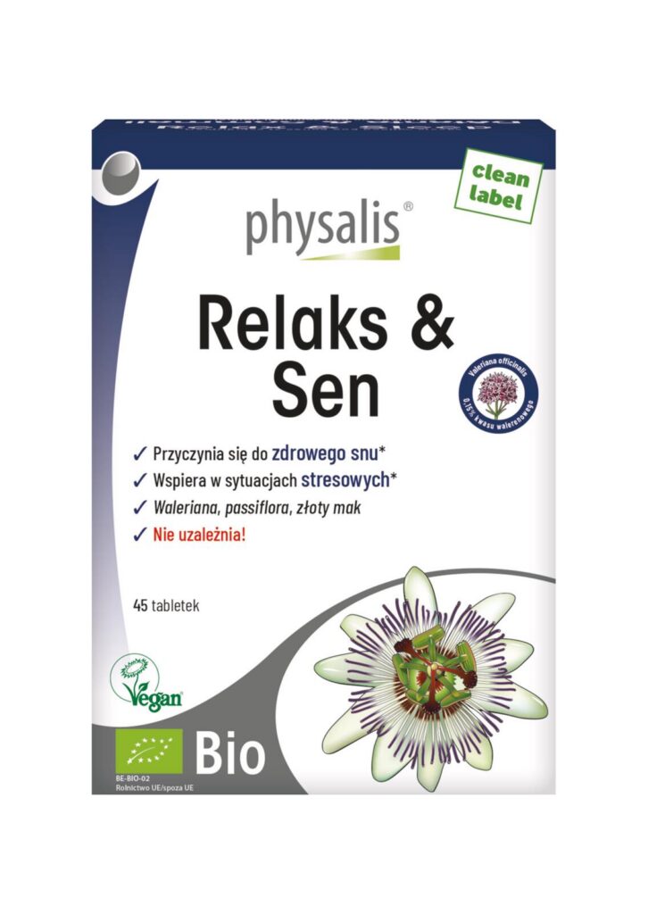 TABLETKI NA RELAKS I SEN BIO 45 szt. - PHYSALIS