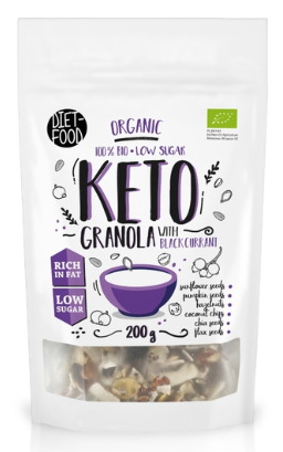 GRANOLA CZARNA PORZECZKA KETO BIO 200 g - DIET-FOOD