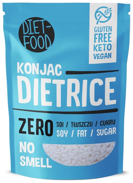 MAKARON (KONJAC) W KSZTAŁCIE RYŻU BEZGLUTENOWY 270 g (200 g) - DIET-FOOD