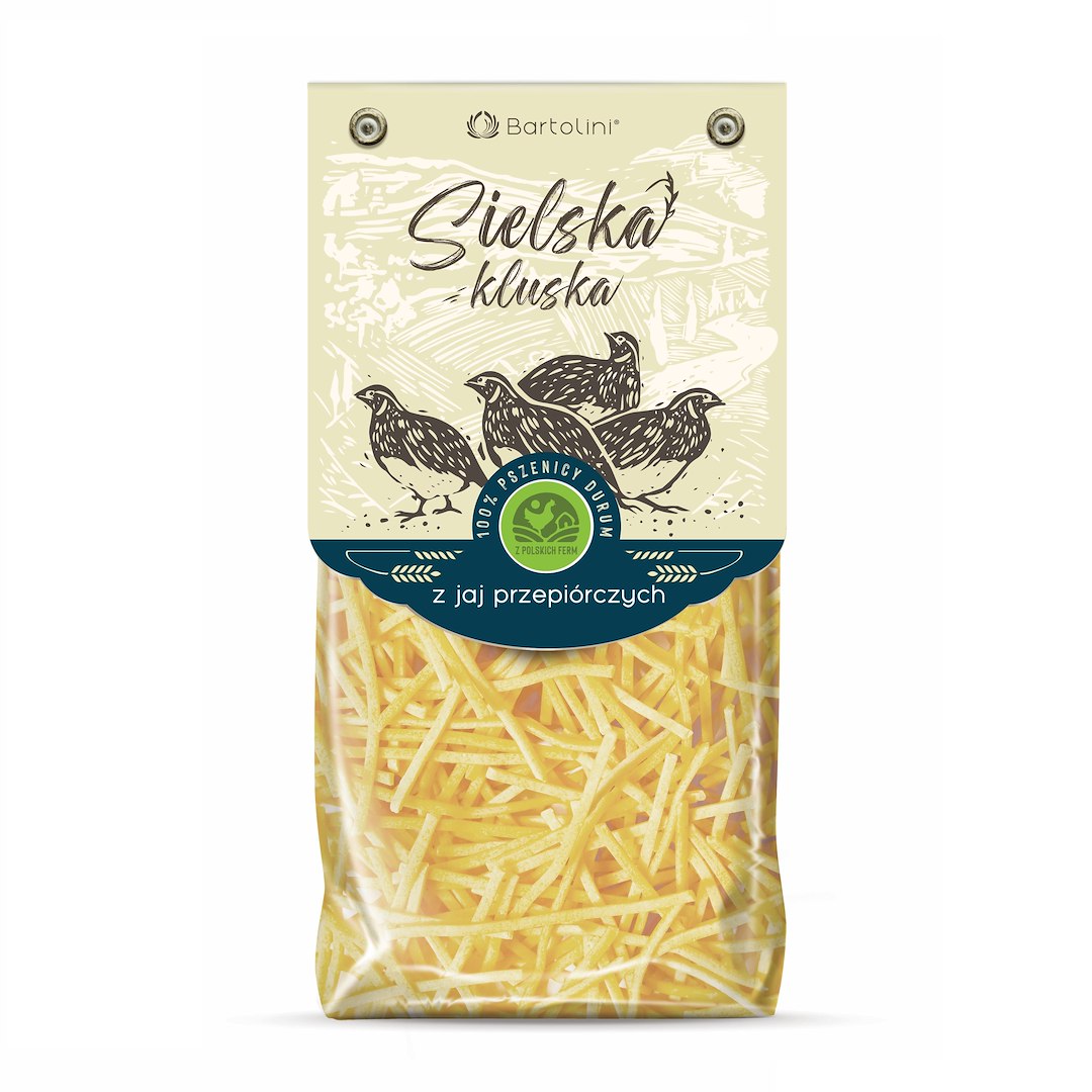 MAKARON (Z JAJAMI PRZEPIÓRCZYMI SEMOLINOWY) KRAJANKA 250 g - BARTOLINI (SIELSKA KLUSKA)