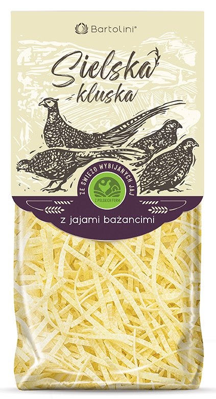 MAKARON (Z JAJAMI BAŻANCIMI SEMOLINOWY) KRAJANKA 250 g - BARTOLINI (SIELSKA KLUSKA)