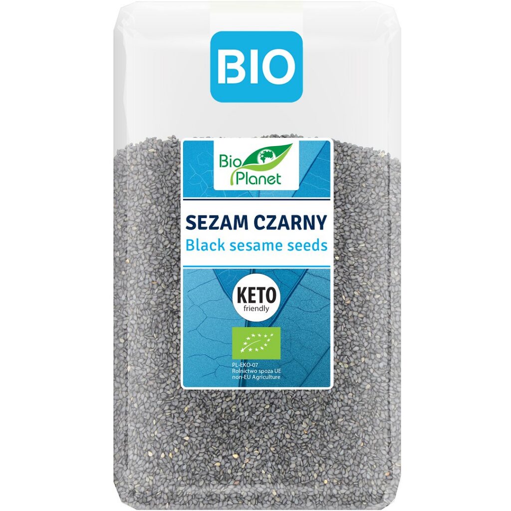 SEZAM CZARNY NIEŁUSKANY BIO 1 kg - BIO PLANET
