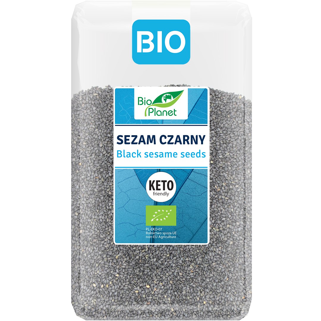 SEZAM CZARNY NIEŁUSKANY BIO 1 kg - BIO PLANET