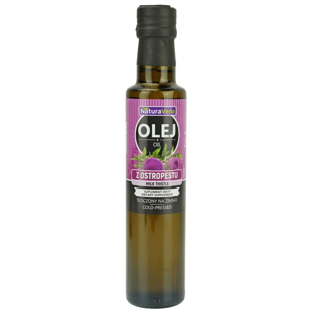 OLEJ Z OSTROPESTU PLAMISTEGO TŁOCZONY NA ZIMNO 250 ml - NATURAVENA