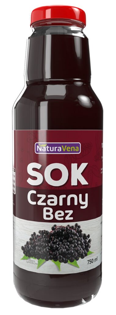 SOK Z CZARNEGO BZU 750 ml - NATURAVENA