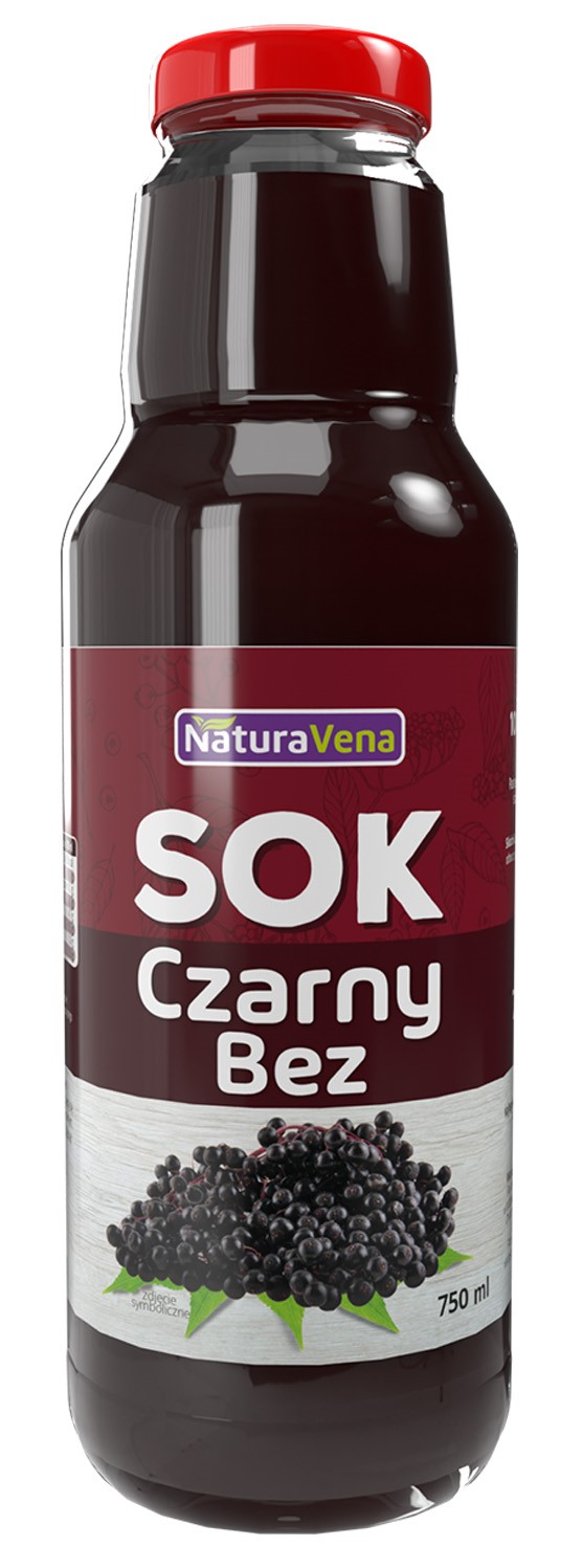 SOK Z CZARNEGO BZU 750 ml - NATURAVENA
