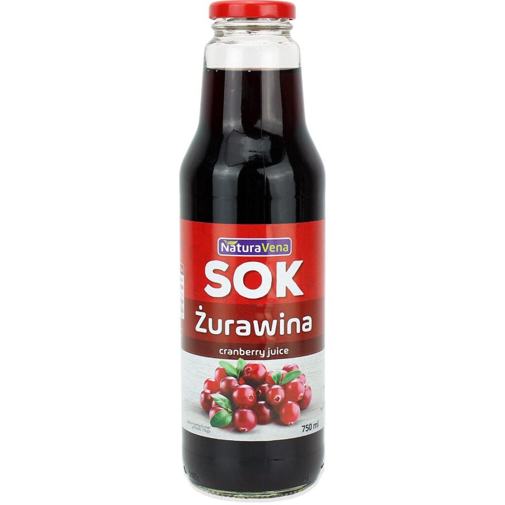 SOK Z ŻURAWINY 750 ml - NATURAVENA