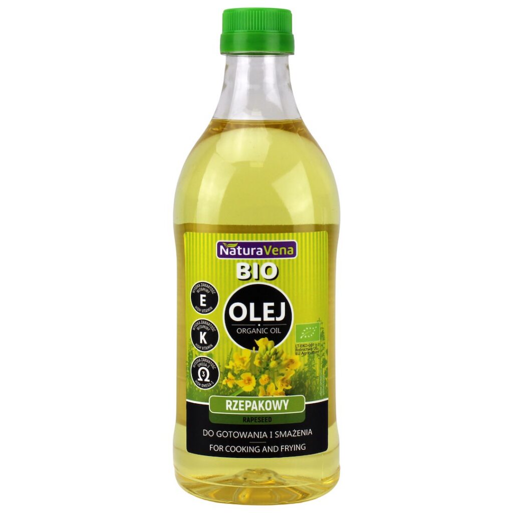 OLEJ RZEPAKOWY DO GOTOWANIA I SMAŻENIA OMEGA-3 BIO 1 L - NATURAVENA