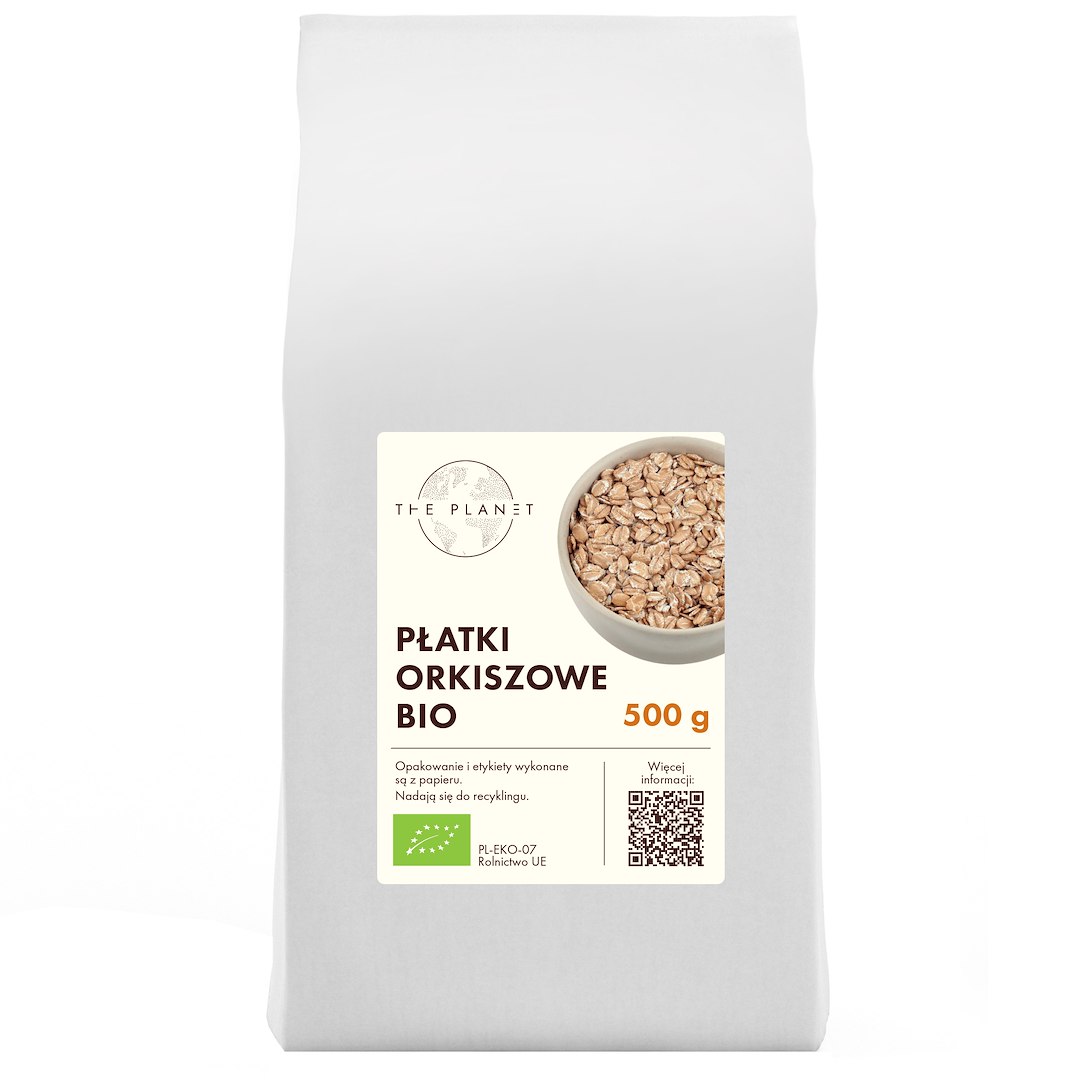PŁATKI ORKISZOWE BIO 500 g - THE PLANET