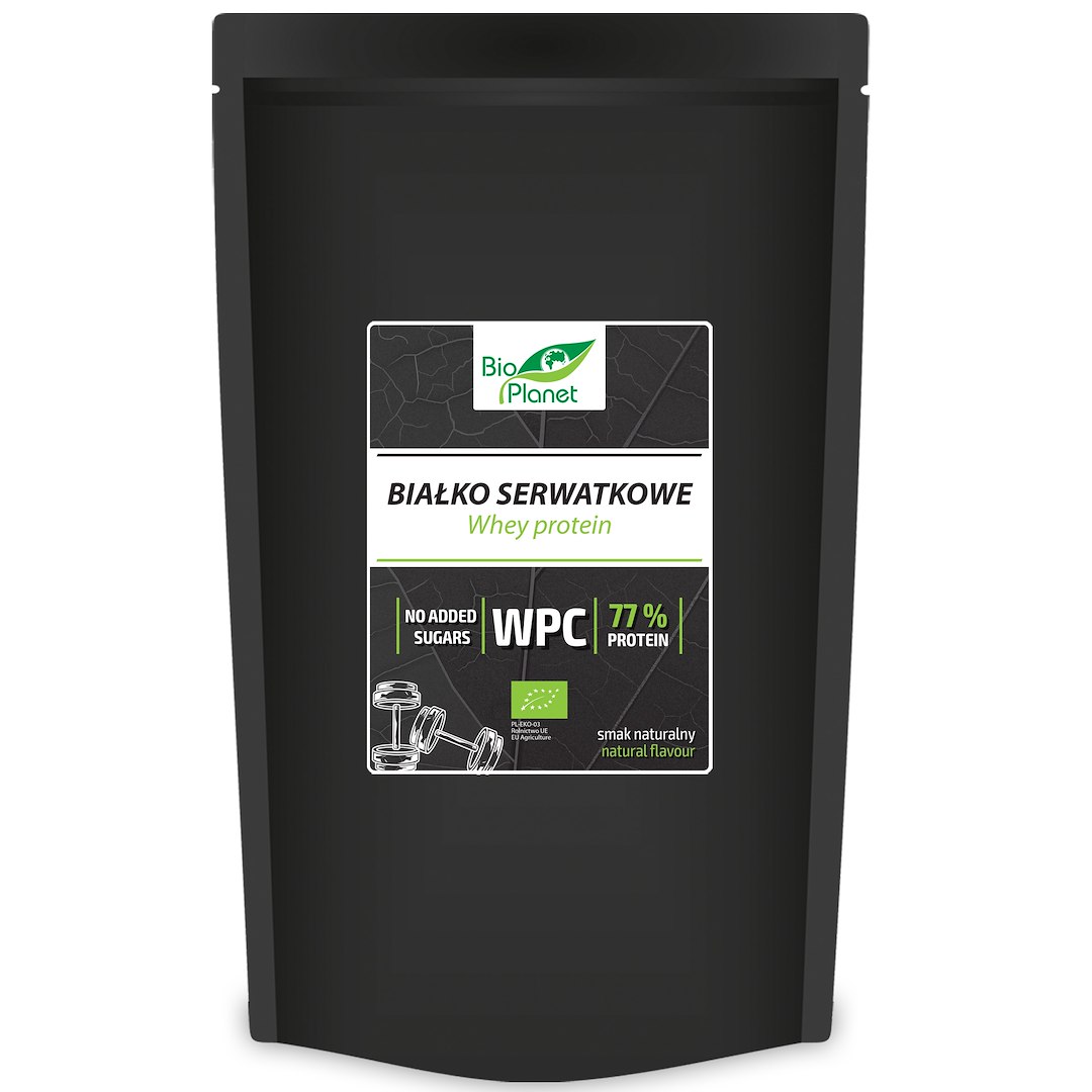 BIAŁKO SERWATKOWE NATURALNE (KONCENTRAT WPC 77) BIO 500 g - BIO PLANET