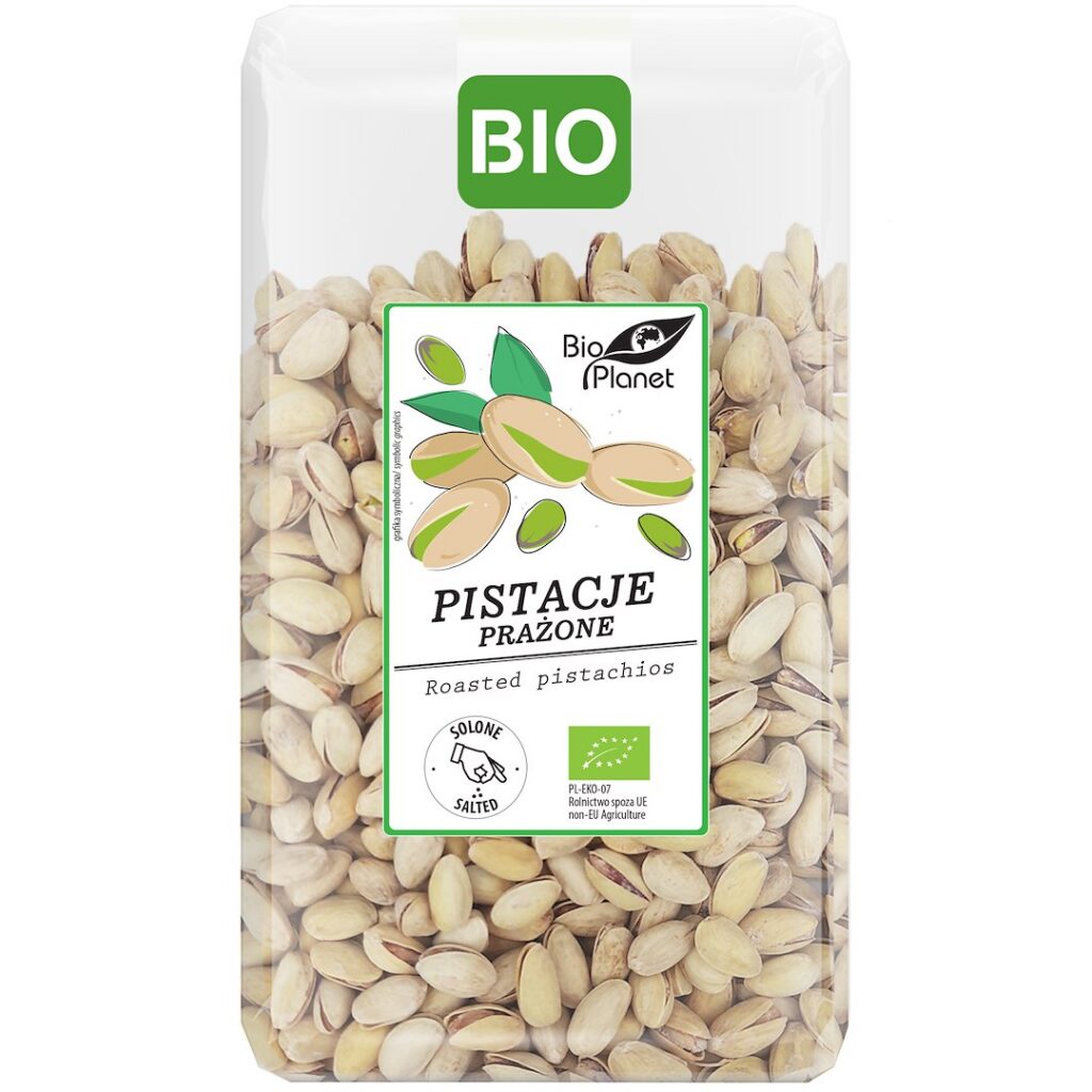 PISTACJE PRAŻONE I SOLONE BIO 700 g - BIO PLANET