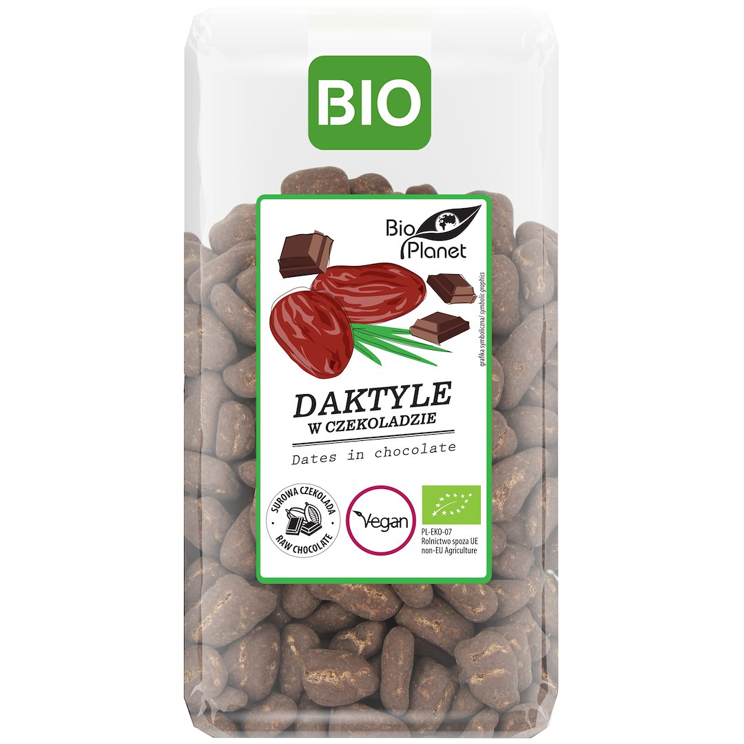 DAKTYLE W SUROWEJ CZEKOLADZIE BIO 250 g - BIO PLANET