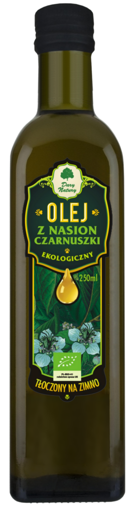 OLEJ Z CZARNUSZKI FILTROWANY TŁOCZONY NA ZIMNO BIO 250 ml - DARY NATURY