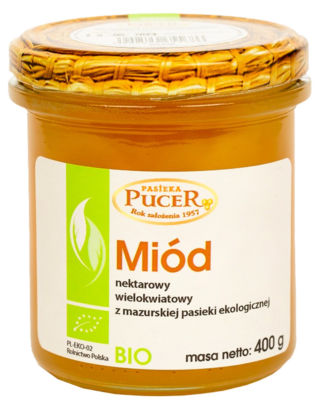 MIÓD WIELOKWIATOWY BIO 400 g - PASIEKA PUCER