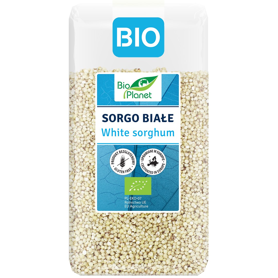 SORGO BIAŁE OBŁUSZCZONE BEZGLUTENOWE BIO 500 g - BIO PLANET