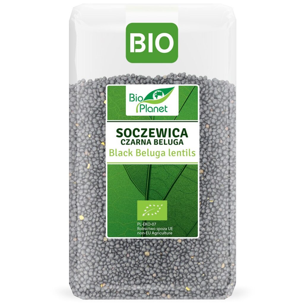 SOCZEWICA CZARNA BELUGA BIO 1 kg - BIO PLANET