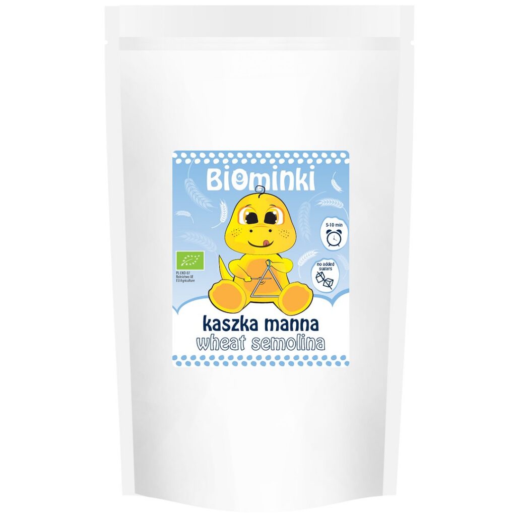 KASZKA MANNA BEZ DODATKU CUKRÓW BIO 500 g - BIOMINKI
