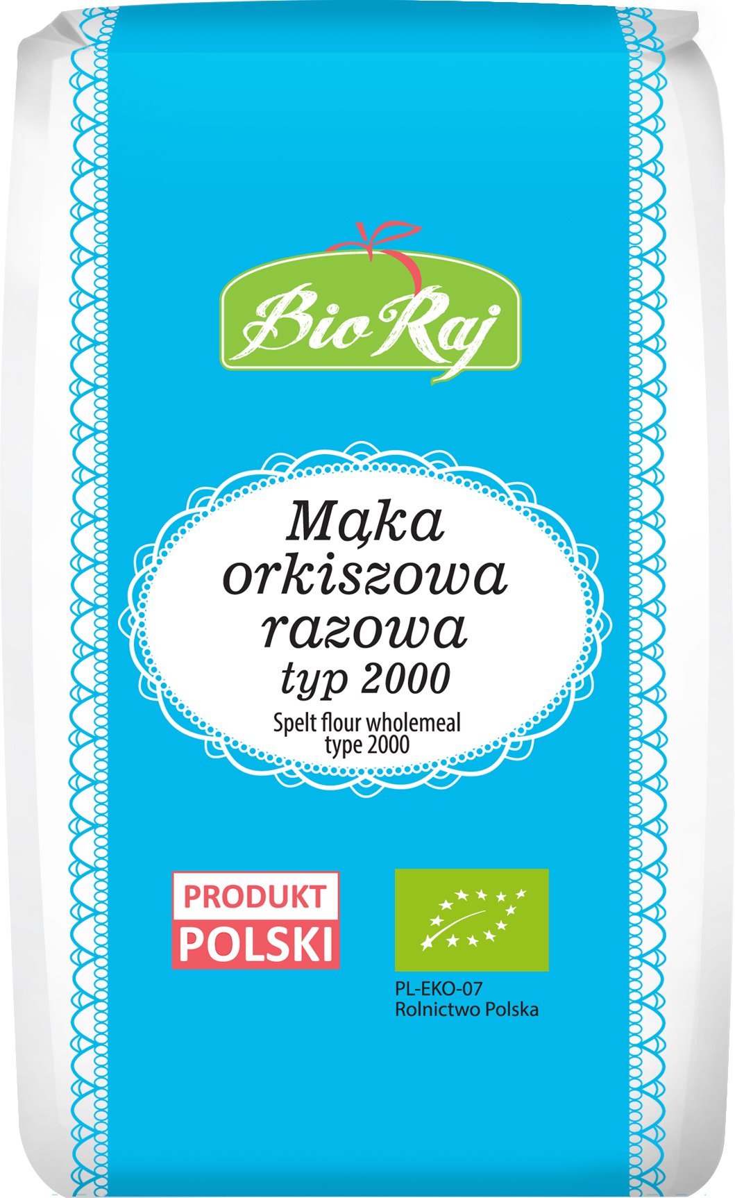 MĄKA ORKISZOWA RAZOWA TYP 2000 BIO (POLSKA) 1 kg - BIO RAJ