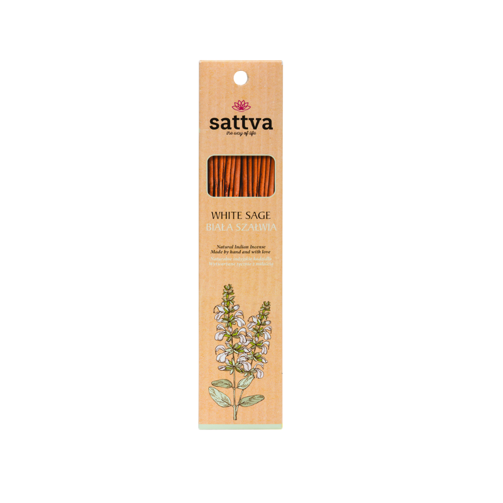 KADZIDEŁKA INDYJSKIE BIAŁA SZAŁWIA (15 szt.) 30 g - SATTVA (WELLNESS)