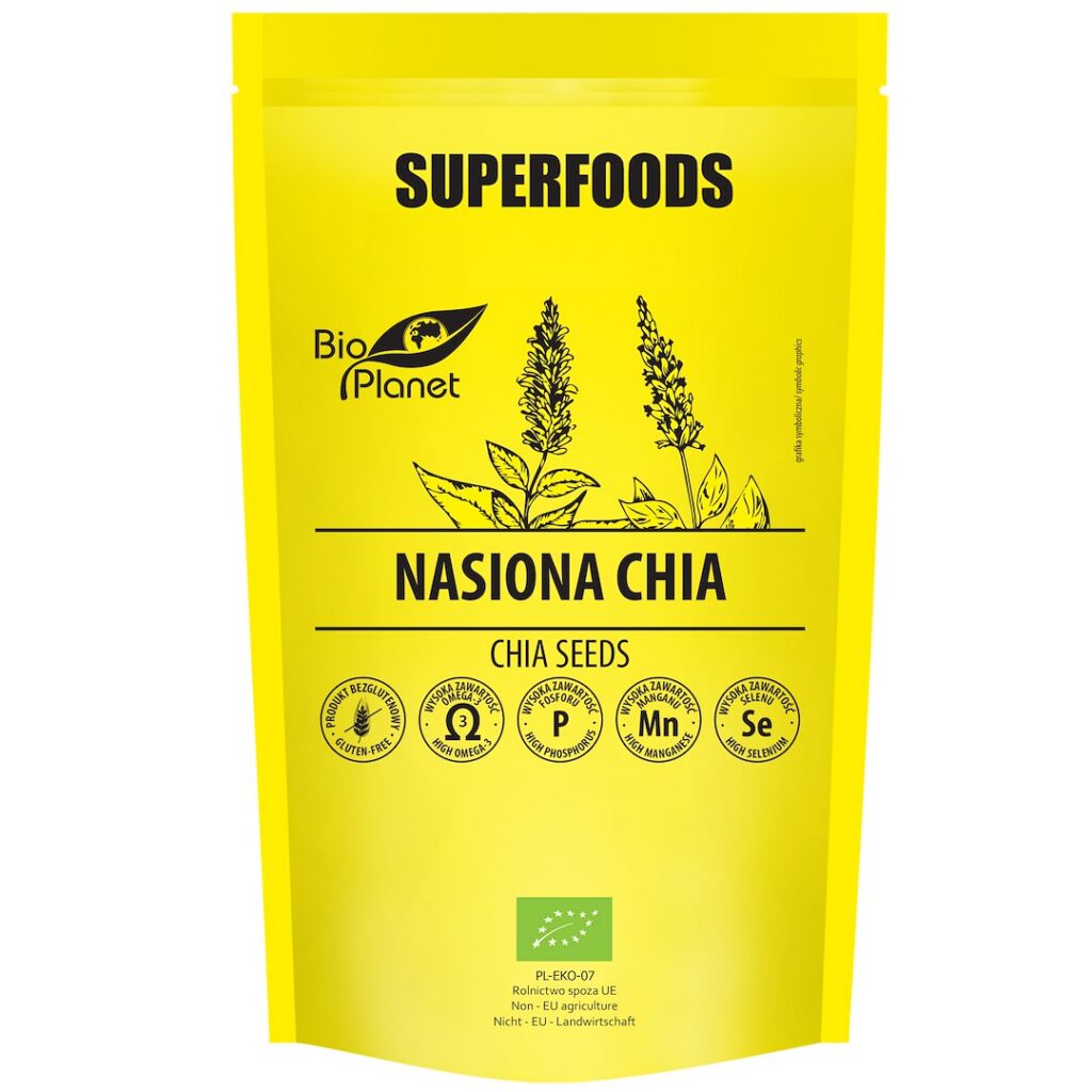 CHIA NASIONA BEZGLUTENOWE BIO 250 g - BIO PLANET SUPERFOODS