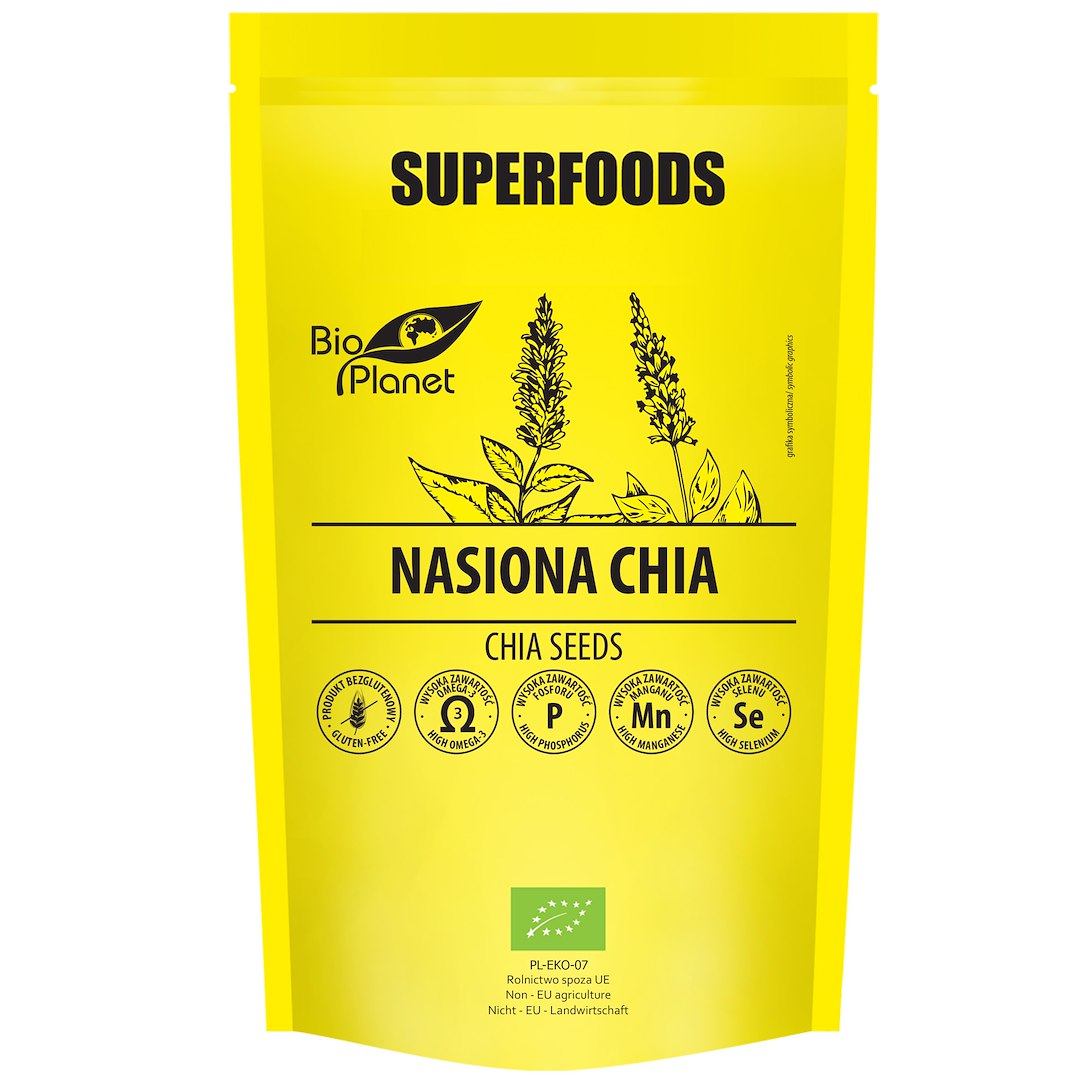 CHIA NASIONA BEZGLUTENOWE BIO 250 g - BIO PLANET SUPERFOODS