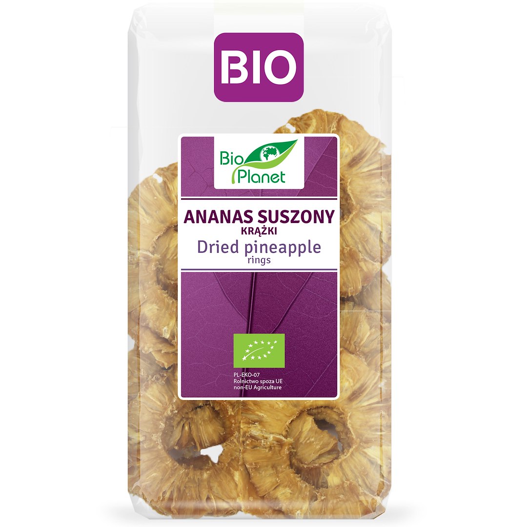 ANANAS SUSZONY KRĄŻKI BIO 300 g - BIO PLANET