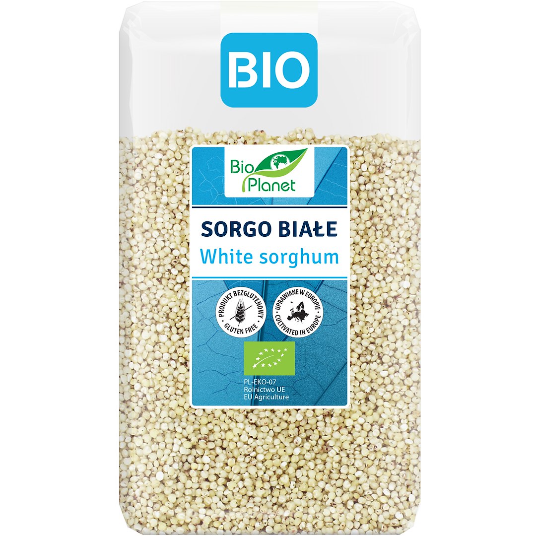 SORGO BIAŁE OBŁUSZCZONE BEZGLUTENOWE BIO 1 kg - BIO PLANET