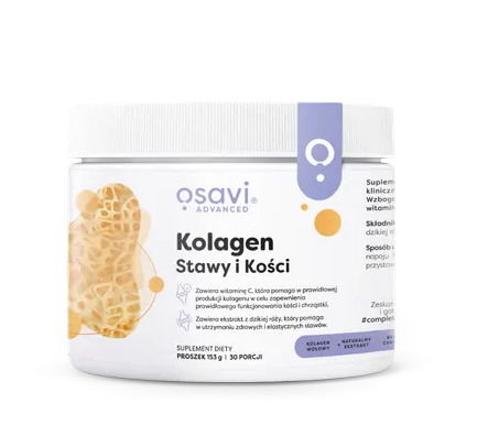 KOLAGEN NA STAWY I KOŚCI W PROSZKU BEZGLUTENOWY 153 g - OSAVI