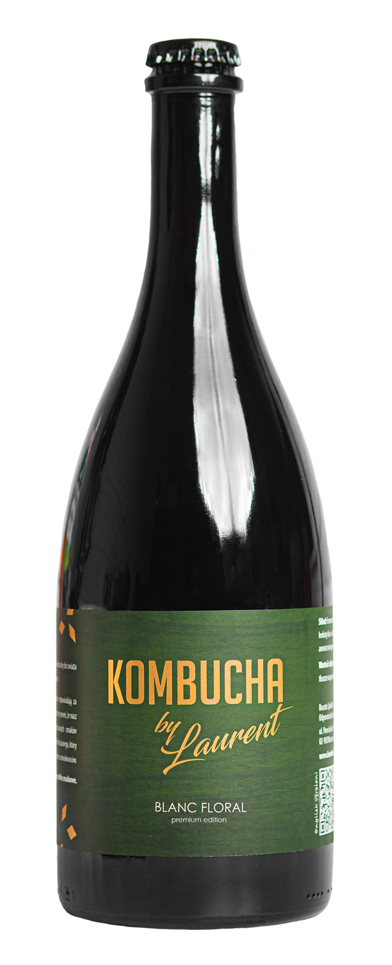 KOMBUCHA FERMENTOWANA NA BUKU O SMAKU KWIATÓW CZARNEGO BZU (BLANC FLORAL) BIO 750 ml - KOMBUCHA BY LAURENT (PREMIUM)