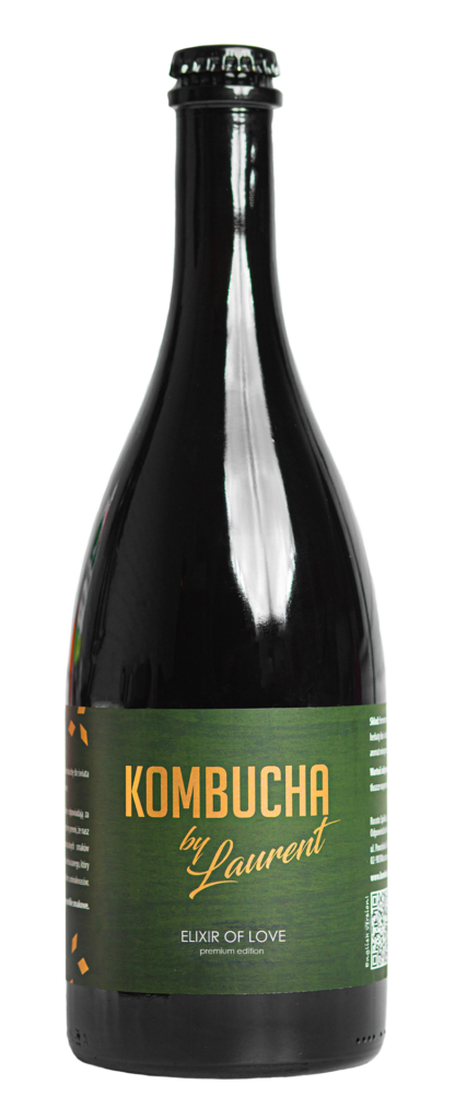 KOMBUCHA FERMENTOWANA NA BUKU O SMAKU CZEKOLADOWYM (ELIXIR OF LOVE) BIO 750 ml - KOMBUCHA BY LAURENT (PREMIUM)