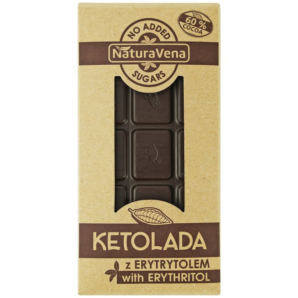 CZEKOLADA GORZKA 60 % KETOLADA 100 g - NATURAVENA
