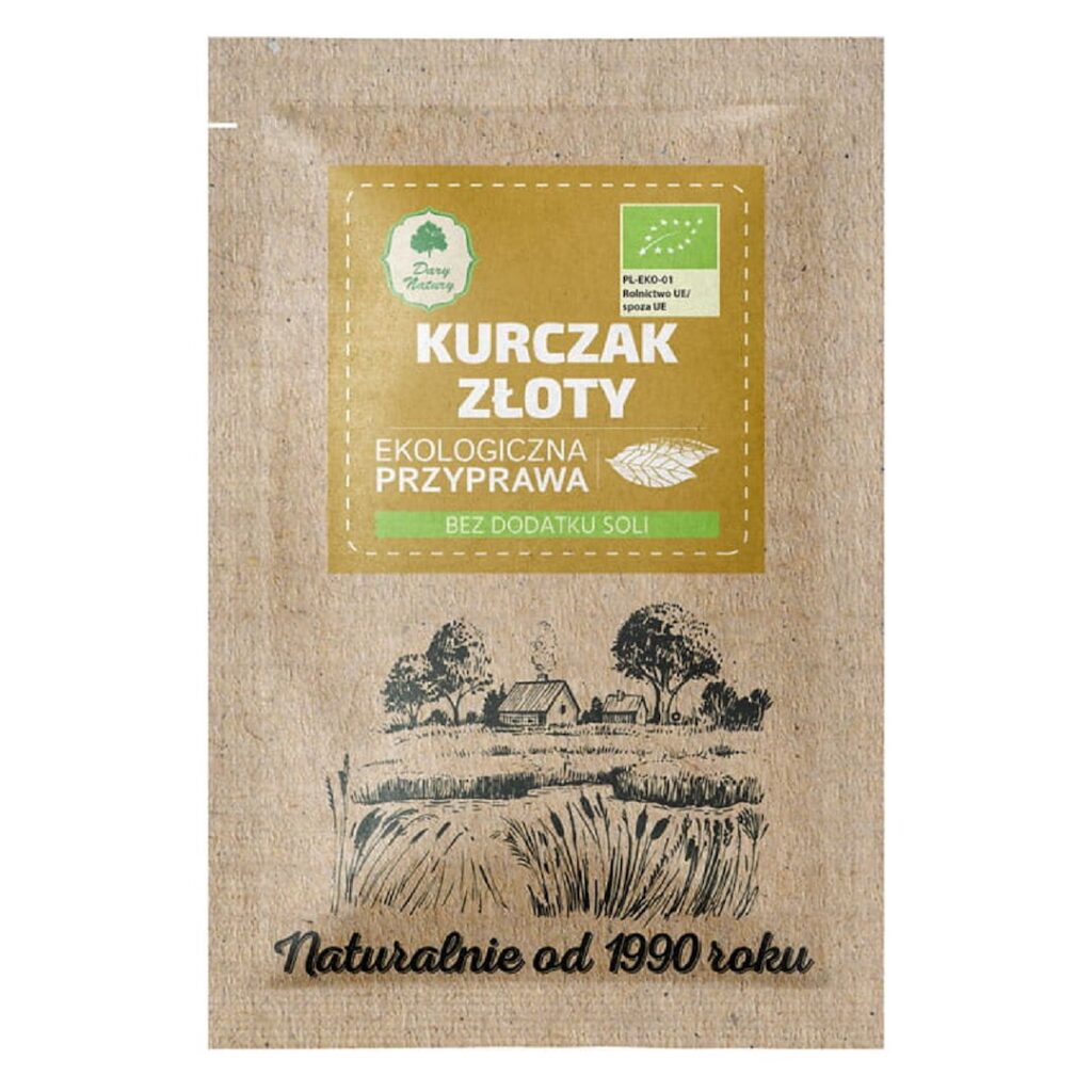 PRZYPRAWA ZŁOTY KURCZAK BIO 20 g - DARY NATURY