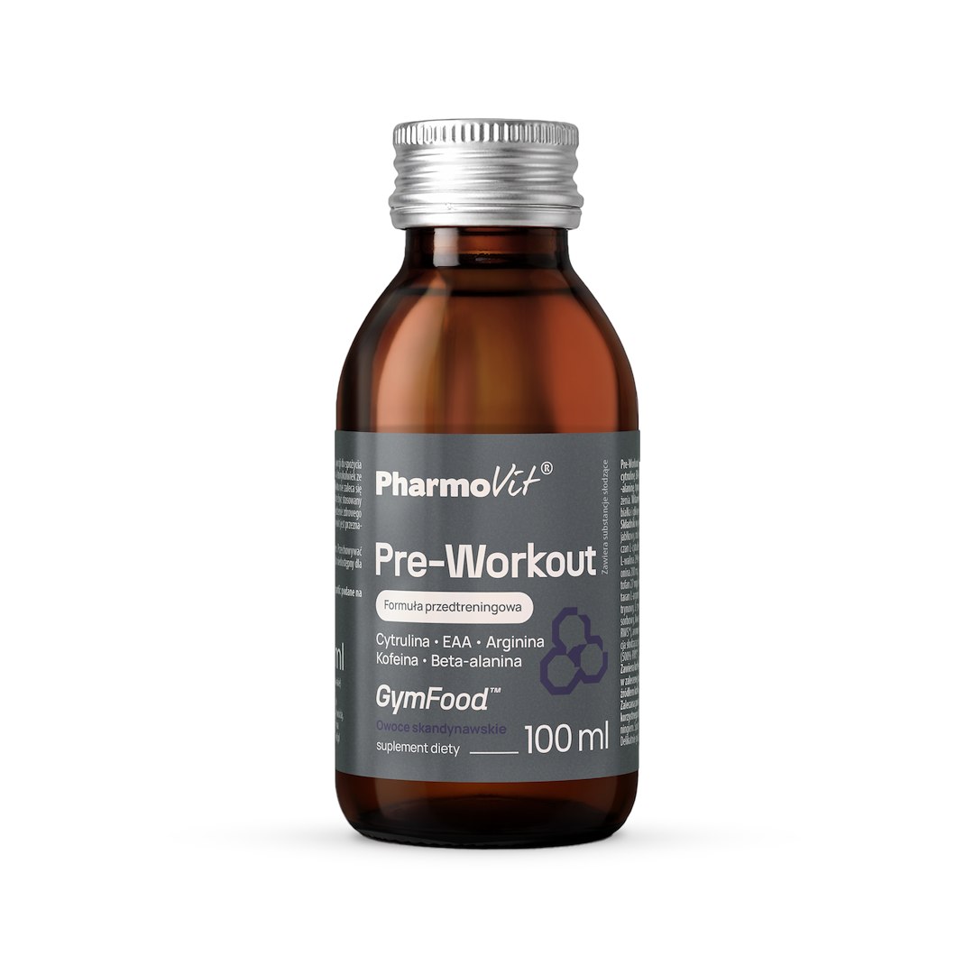 SHOT PRE-WORKOUT O SMAKU OWOCÓW SKANDYNAWSKICH 100 ml - PHARMOVIT (GYM FOOD)